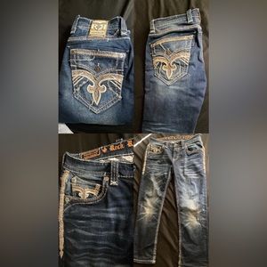 Rock revivals straight jeans size 34x32